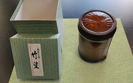竹塗漆器　茶筒　竹塗工房 鈴木