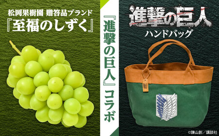 【先行予約・26年9月以降発送】進撃のシャインマスカット 1房 約700g ハンドバッグ付(調査兵団) / 日田市 / 松岡果樹園[AREJ003]