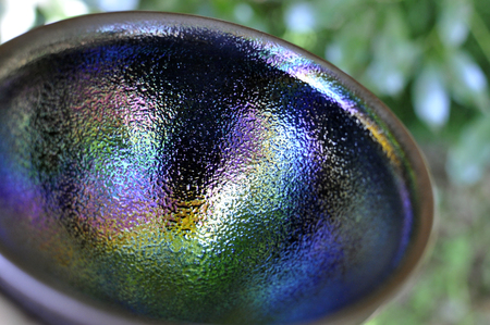 虹の器～窯変天目～地元のシラスを調合した釉薬でつくった、虹色に輝く窯変天目のぐい呑み