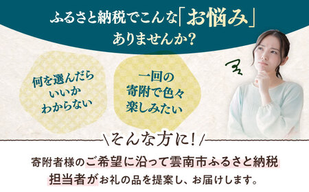 コンシェルジュ 【雲南市コンシェルジュ】返礼品おまかせ！寄附額10万円コース 100000円 [AIDM001]