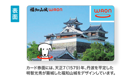 福知山城 WAONカード(1枚) ワオン 福知山 電子マネー イオン ご当地 【fc-ER001】【イオンリテール株式会社】