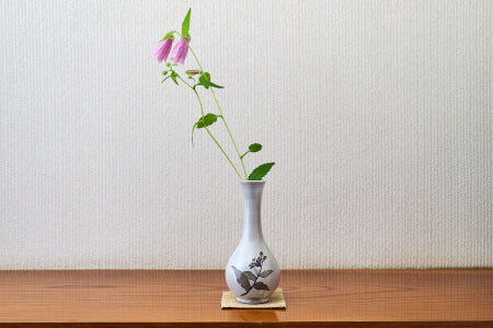 和紙染草花文花挿 (H025111)