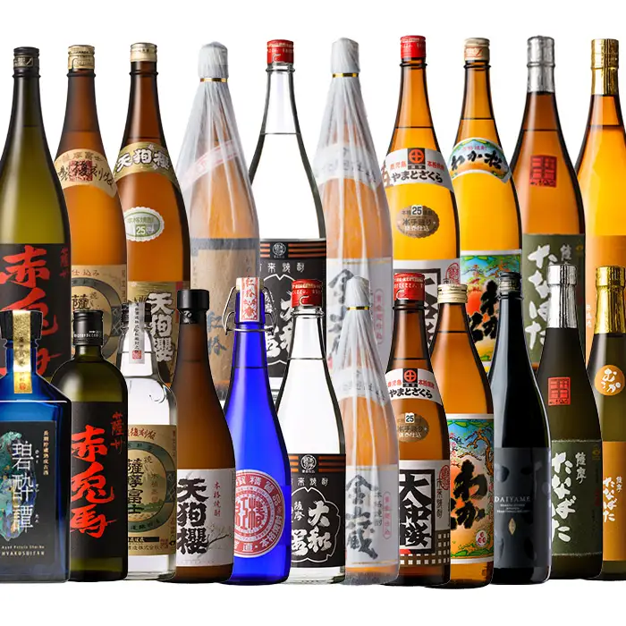 いちき串木野市の7蔵元 本格芋焼酎 飲み比べ 合計12種33本 一升瓶 20本 四合瓶 9本 五合瓶 4本 【00-023-58】