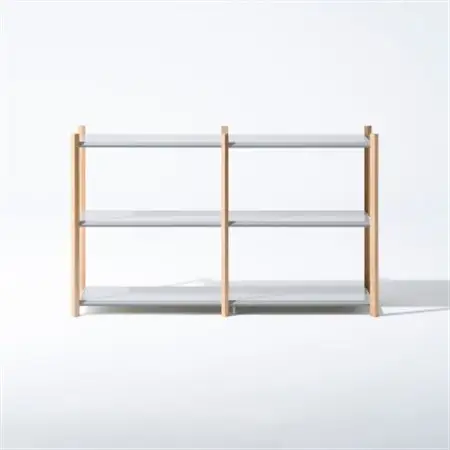 【Fulcrum】Baguette shelf シェルフ/3段×2列(シルバー)_雑貨・日用品  家具・インテリア _【1602671】