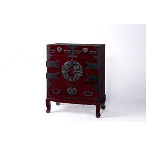 仙台箪笥　二尺猫足　両開き　木地呂塗【伝統 工芸品 グッドデザイン賞 タンス たんす 和タンス 仙台】