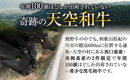 ハンバーグ 肉 黒毛和牛 ハンバーグ 天空和牛ハンバーグ 1個 (約100g) 《30日以内に出荷予定(土日祝除く)》有限会社松牛 和歌山県 紀の川市 熊野牛 紀の川天空和牛 惣菜 おかず