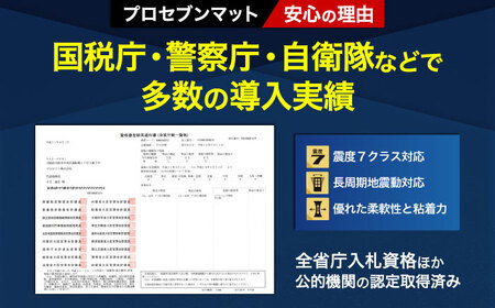 震度7対応 転倒や横滑りを防止！キッチン・セットB レンジストッパー 4個入 耐震荷重25kgまで ＋ すべり止め キャッチジェル 20枚 / 転倒防止 落下防止 防災 / 大村市 / プロセブン株式会社 [ACBX007]