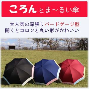 ドーム型 傘 レディース 雨傘 長傘 細身 深張り 無地 手開き 162102 ワイン ／ まちづくり観光振興機構 折りたたみ カジュアル かわいい 奈良県 田原本町