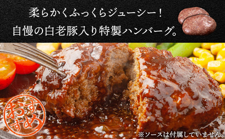 北海道産 白老豚 ハンバーグ 120ｇ×10個セット BV083