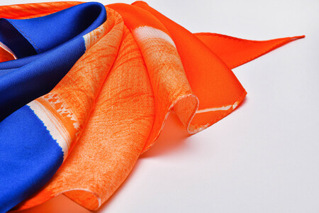 東京引染スカーフ（オレンジ） 0012-006-S06