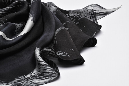 東京引染スカーフ（ブラック） 0012-007-S06
