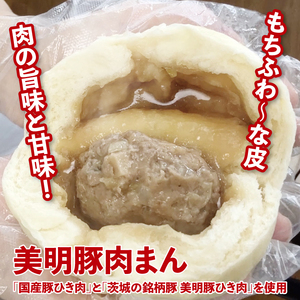 【数量限定】特大！常陸牛すき焼きまん＆美明豚肉まん 贅沢2種食べ比べセット（計4個）（MN-1）