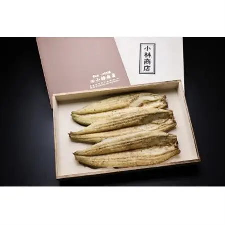 うなぎの六三 こばやし商店 国産 白焼うなぎ 約135g×4尾 自家製たれ4個付 木箱入_魚介・海産物 うなぎ  ウナギ 鰻_【配送不可地域：離島・沖縄県】【1604930】