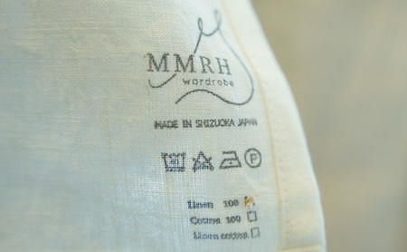 anyone apron ギンガムチェック 1枚 エプロン リネン フリーサイズ MMRH wardrobe 静岡 島田市