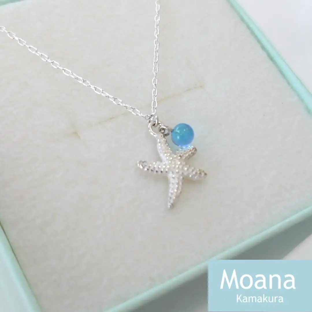 Sea Starネックレス Crystal  Aqua Blue