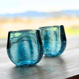 手作りガラスのコップ YOTSUBA　2個セット