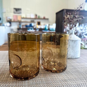 おやゆびグラス（アンバー）小２個セット