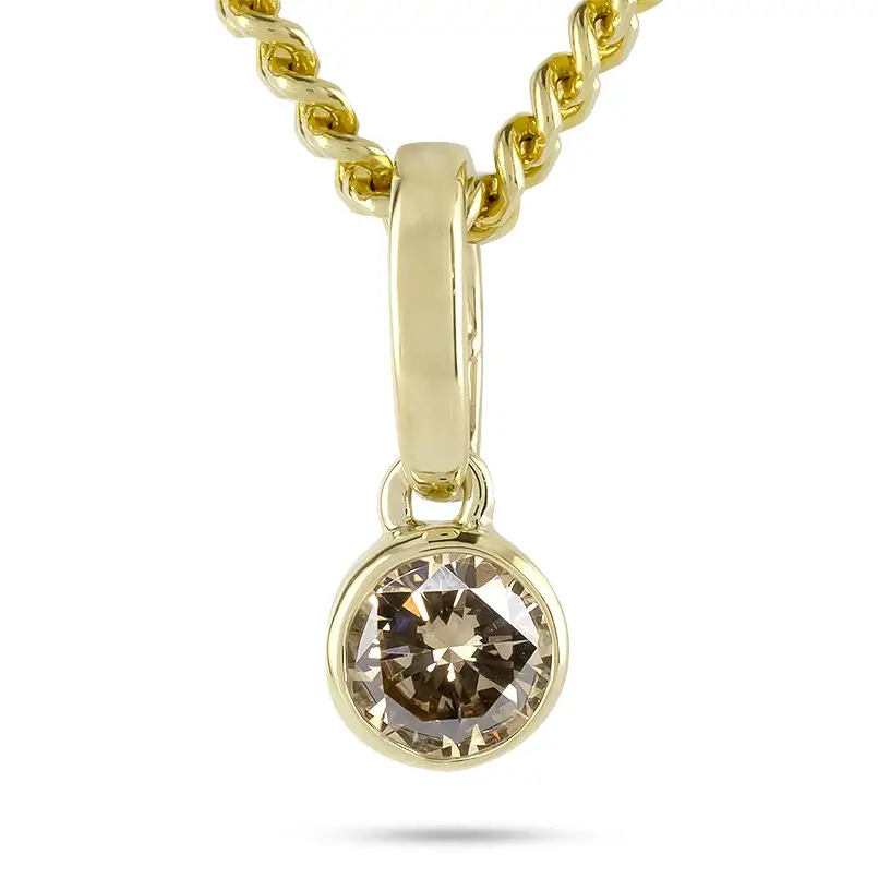 18金 ペンダントトップ k18 ダイヤモンド 1.0ct ネックレス チャーム 喜平 ゴールド ペンダント ダイヤ 一粒 イエローゴールドK18 18k 大ぶり 大きめ ブラウンダイヤモンド ジュエリー シンプル プレゼント 人気　241224201ym SWAA214