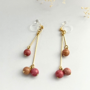 まるでピアスのようなイヤリング＊ロードナイト [1558]