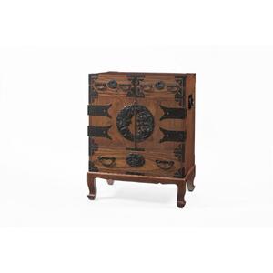 仙台箪笥　二尺猫足　両開き　拭き漆【伝統 工芸品 グッドデザイン賞 タンス たんす 和タンス 仙台】