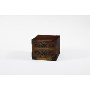 仙台箪笥　二つ抽　拭き漆【伝統 工芸品 グッドデザイン賞 タンス たんす 和タンス 仙台】