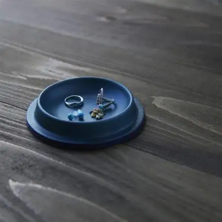 colm レザートレイ丸型　Sサイズ　ブルー　「立体成型で作った本革製トレイ丸型」_雑貨   _【1585497】