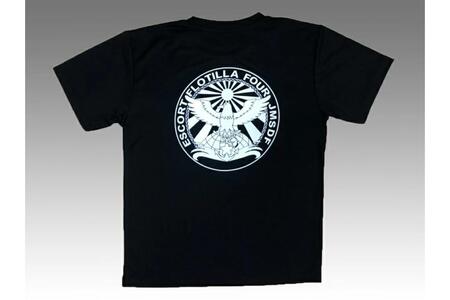 Tシャツ【第4護衛隊群】公式 自衛隊グッズ 八咫烏 ヤタガラス ホワイトマーキングバージョン　Lサイズ ku091-071-wl-r