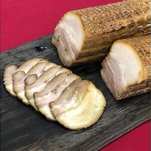 お肉屋さんの手造りバラ焼豚　ブロック約600g×2本