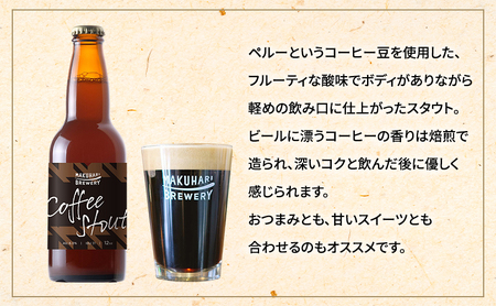 COFFEE STOUT／コーヒースタウト　6本セット　定期便　12ヶ月　お酒 酒 ビール 地ビール クラフトビール ご当地ビール コーヒー豆 フルーティ 幕張ブルワリー 千葉