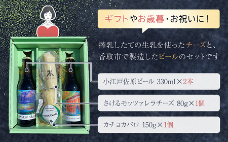 小江戸佐原　クラフトビール&チーズセット /  / ビール クラフトビール チーズ セット おつまみ 晩酌 モッツァレラチーズ カチョカバロ さけるモッツァレラチーズ ペールエール ニューイングランドIPA ホワイト ブラック INO001