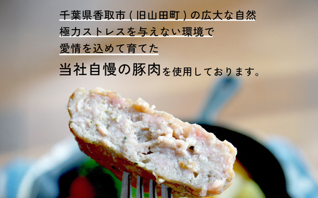 千葉県香取市産三元豚　フランクバーグ(フランクハンバーグ)1.2kg(100g×12個)   / 三元豚 ハンバーグ はんばーぐ 小分け 個包装 個別 個別包装 湯せん 電子レンジ 味付き 国産 豚肉 おかず つまみ お弁当 お取り寄せ 千葉県 香取市 JLB005