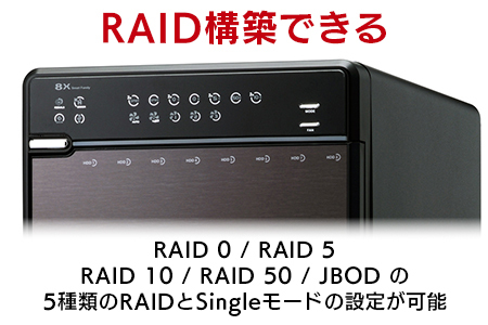 【195-05】 ロジテック 外付けHDDケース 8BAY RAID機能搭載 LHR-8BRHEU3