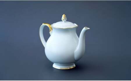 有田焼 ゴールドライン白磁・ポット【香蘭社】食器 白磁 コーヒー 紅茶 ティータイム A70-168