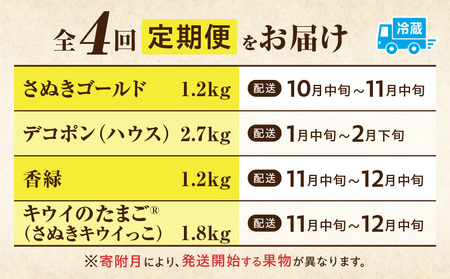 季節の恵み4回定期便E | 果物 フルーツ 青果 青果物 デザート スイーツ 果実 旬 季節 旬の果物 季節の果物 生鮮食品 生鮮 贈答 贈り物 ギフト プレゼント おすそ分け お祝い 内祝い ご褒美 人気 グルメ お取り寄せ 特産品 特産 国産 香川県 三木町 |_mk165-t029