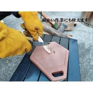 新素材アイセルウッド80！樹脂製薪割り台！刃物を傷めにくいちょうどいい硬さ！六角薪割り台(シンプル)