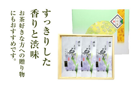 【3回定期便】本格 高級茶セット 100g×3袋 化粧箱入り お茶 煎茶 白川茶 茶葉 ギフト 白川町 / 菊之園[AWAG009]