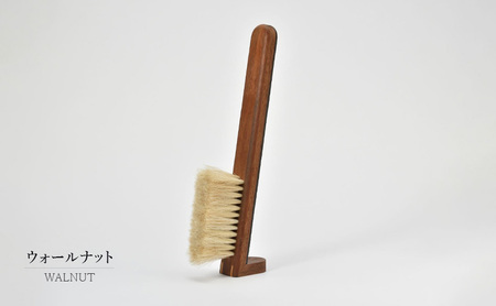 STAND BRUSH ／スタンダード 牛革 茶 ブラシ 卓上ブラシ 洋服ブラシ 馬毛 工芸品 日本製 墨田区 東京 ウォールナット
