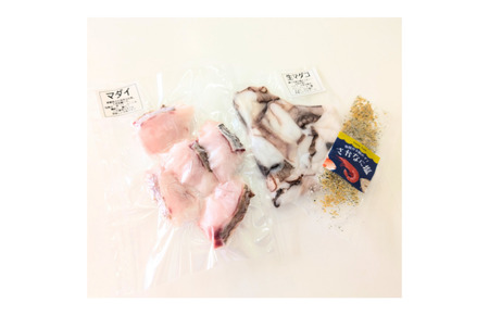 今治市の魚屋が作る [瀬戸内海産天然真鯛と真蛸] アヒージョセット [V002490] [配送不可地域：離島]