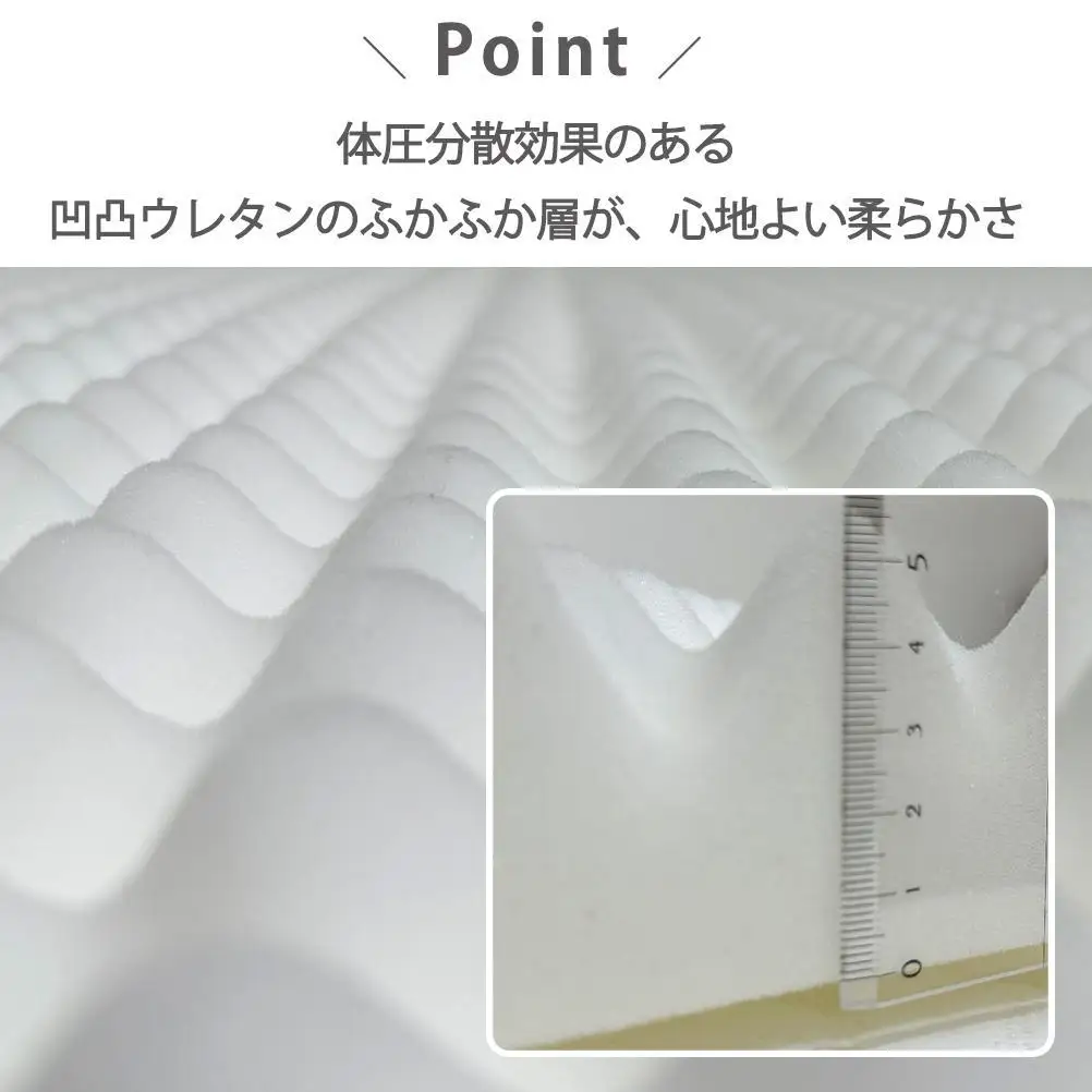 【シングル】日本製 体圧分散プロファイルウレタン敷ふとん100×210cm HGP-P