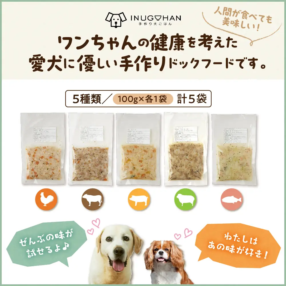 ワンちゃん用おじや5食セット　【100g×5袋】