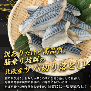 ＜訳あり＞ 甘塩 骨取りさば切り落とし (500g) 甘塩 小分け 切り身 鯖 さば 骨なし 骨取り済 カット済 塩焼き 簡単 フライ 魚 海鮮 冷凍 お弁当 おかず 【KI-22】【イチマル食品加工】