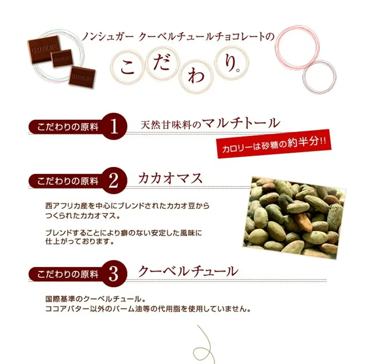 ノンシュガー クーベルチュール チョコレート 10g×80枚 合計800g  | チョコレート