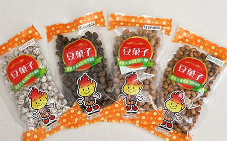 ポリッ!ポリッ!食感抜群!ビールやお茶うけのお供に豆菓子4種セット(4種×1個　計4個) F7X-0194