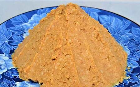 須賀川市ブランド米コシヒカリ「ぼたん姫」を米麹に使用した天然醸造・無添加生味噌(800g×3個) F7X-0200