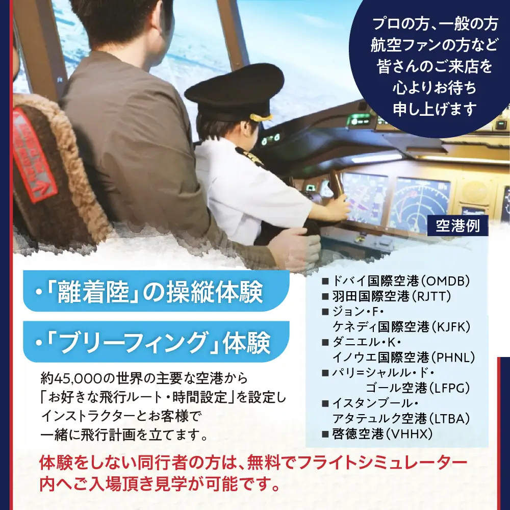 フライトシミュレーター操縦体験30分コース