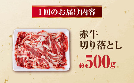 【全12回定期便】 赤牛 切り落とし 500g /牛肉切り落とし 和牛 熊本県産 冷凍[AYBV016]