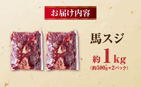 馬スジ 計1kg 500g×2パック 馬スジ 冷凍[AYBV030]