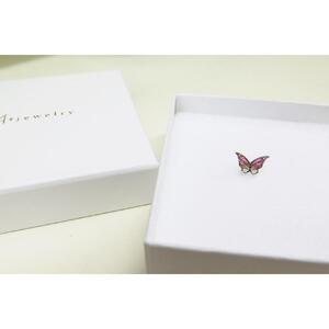 【七宝】小さな蝶のピアス SV（片耳）- ギフト包装付き -