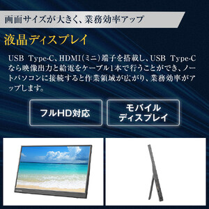 モニター I-O DATA 【LCD-YC172AX】17.3型フルHD対応モバイルディスプレイ