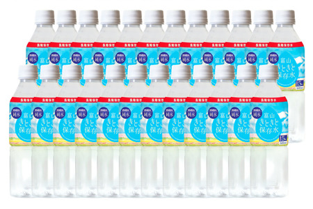 保存水 7年 富山きときと保存水 500ml 24本 1ケース [Nビバレッジ株式会社 富山県 朝日町 34310472]